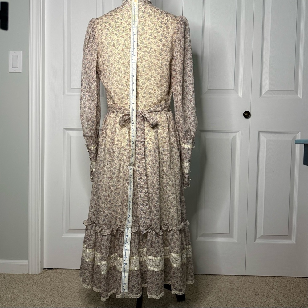 Vintage 80's Gunne SAX Prairie Dress Boho Cottage Victorian Wedding Fairy Dress - Picture 15 of 16
